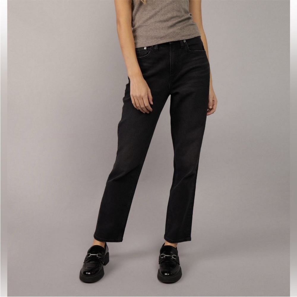 American Eagle Outfitters Super High Rise Ankle Straight Black Size 16